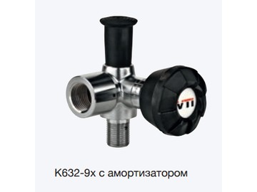 Вентиль K632-9x с амортизатором прямоугольный (VTI Ventil Technik GmbH, Германия)